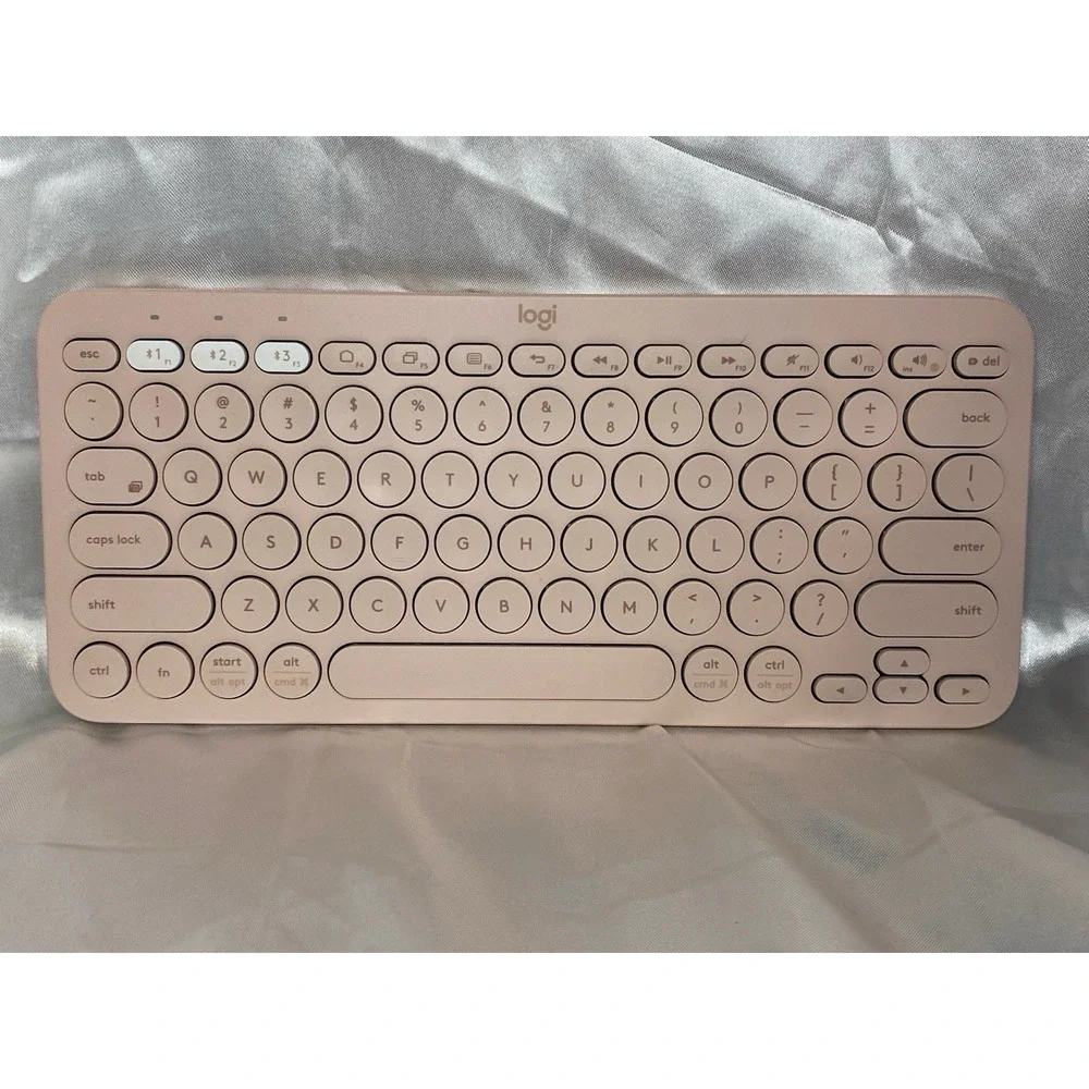 Logitech K380 Pink Wireless Bluetooth Keyboard Smart Lightweight Tested/working